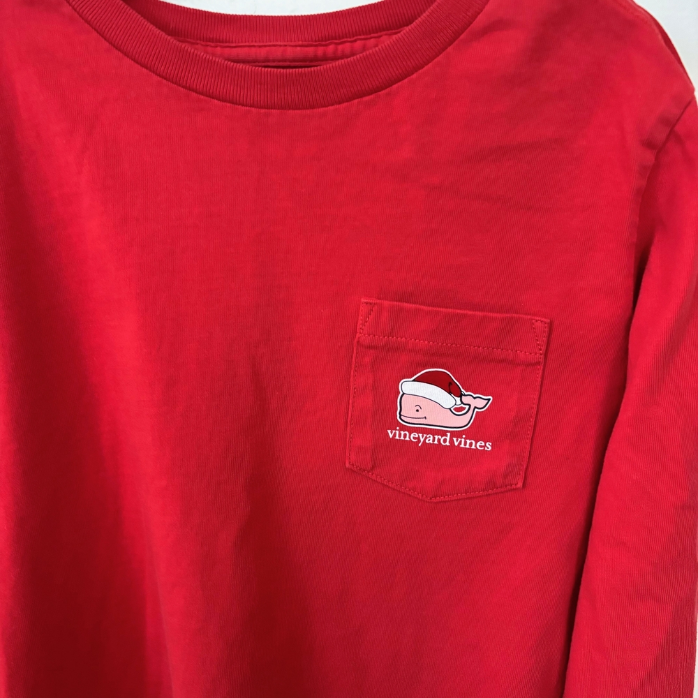 Vineyard Vines Christmas Red Long Sleeve Tee - Picture 2 of 4